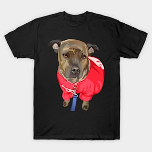 dog in pink-vector art T-Shirt